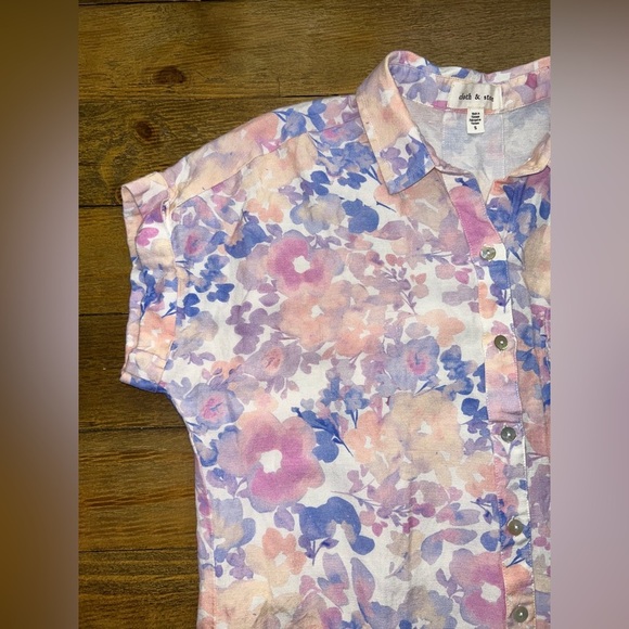 CLOTH & STONE Surf Shirt in blue and pink shades - Picture 7 of 12